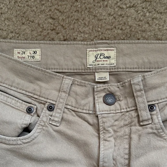 J. Crew Khaki Slim Jeans - Picture 2 of 4